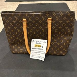AUTHENTIC Louis Vuitton Monogram Luco Tote Bag Brown